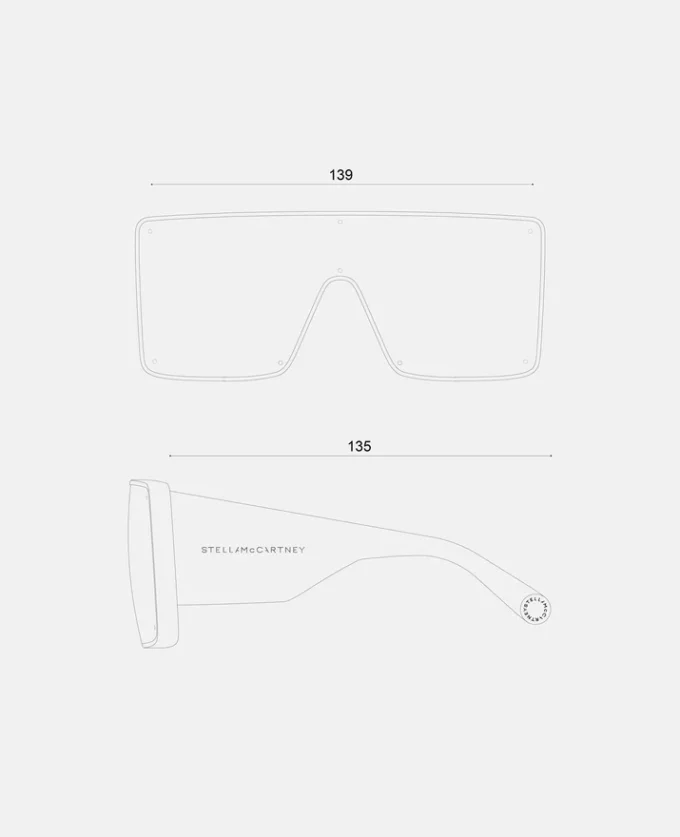 Lunettes de soleil carrées translucides