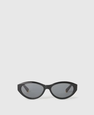 Lunettes de soleil ovales avec logo Lunettes de soleil ovales avec logo