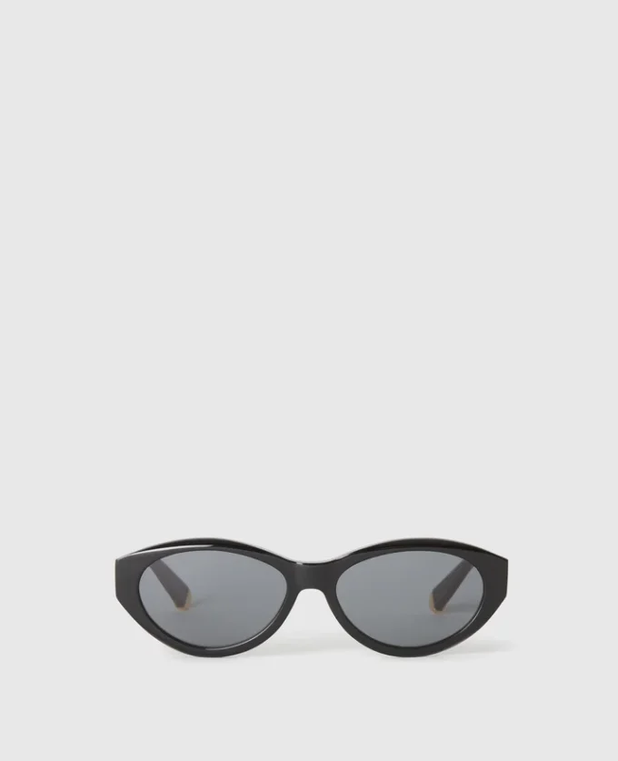 Lunettes de soleil ovales avec logo Lunettes de soleil ovales avec logo
