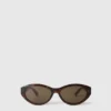Lunettes de soleil ovales avec logo Lunettes de soleil ovales avec logo