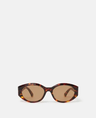 Lunettes de soleil ovales avec logo Lunettes de soleil ovales avec logo
