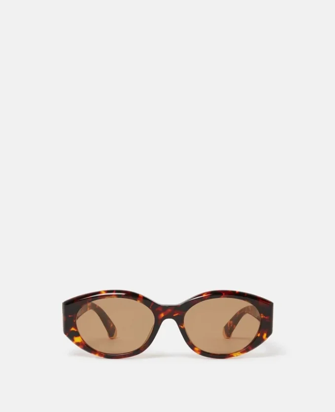 Lunettes de soleil ovales avec logo Lunettes de soleil ovales avec logo