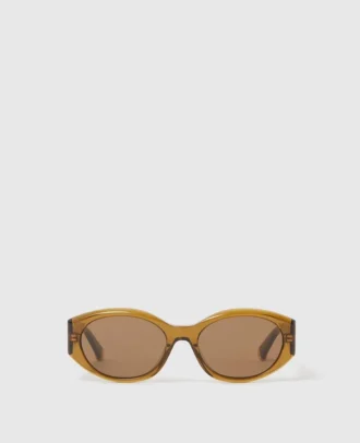 Lunettes de soleil ovales avec logo