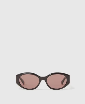 Lunettes de soleil ovales avec logo