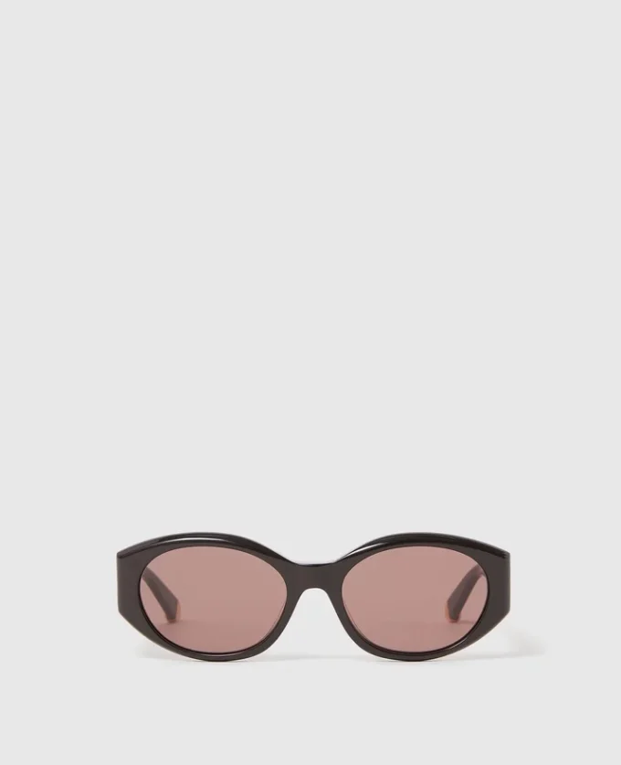 Lunettes de soleil ovales avec logo Lunettes de soleil ovales avec logo