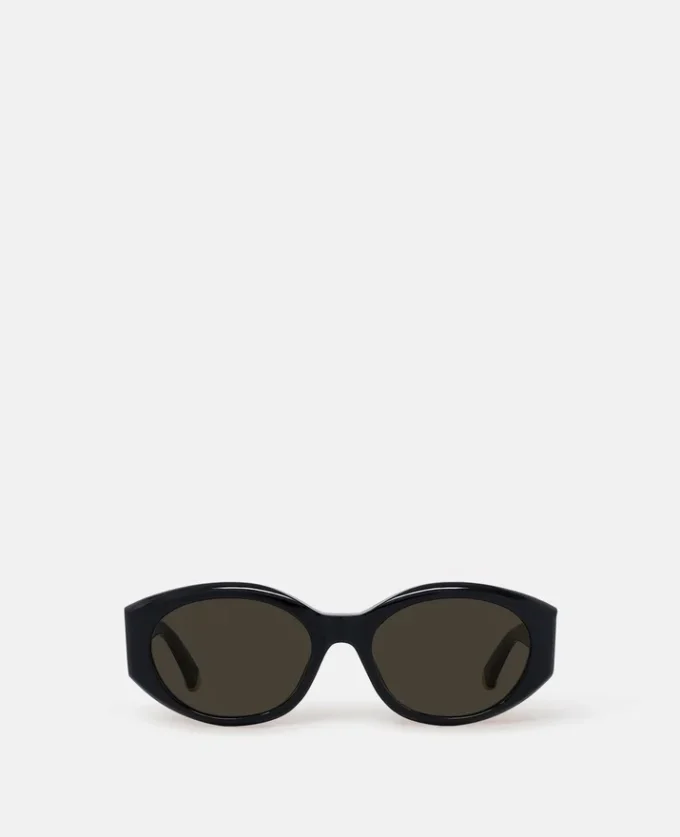 Lunettes de soleil ovales avec logo Lunettes de soleil ovales avec logo