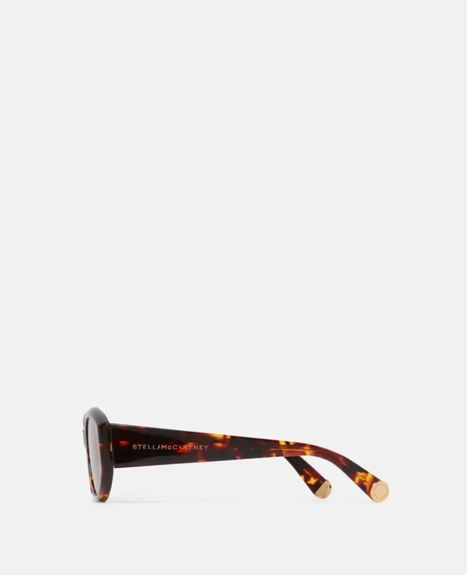Lunettes de soleil ovales avec logo Lunettes de soleil ovales avec logo