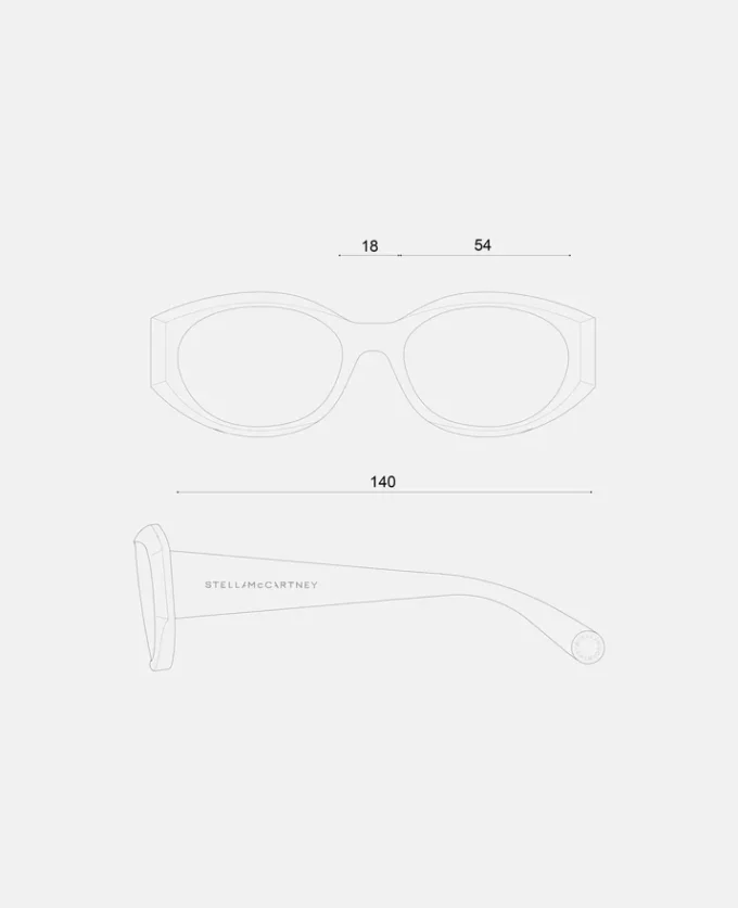 Lunettes de soleil ovales avec logo Lunettes de soleil ovales avec logo