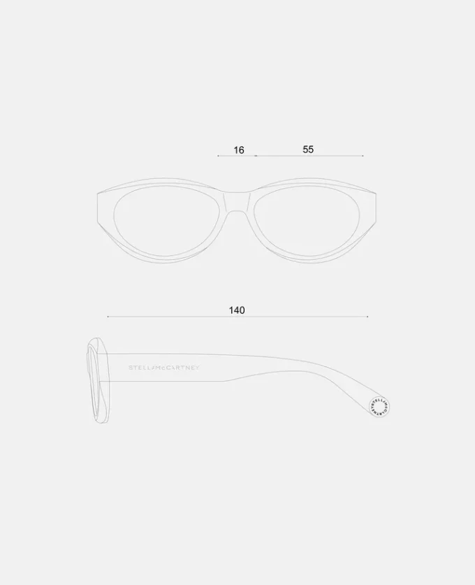 Lunettes de soleil ovales avec logo Lunettes de soleil ovales avec logo
