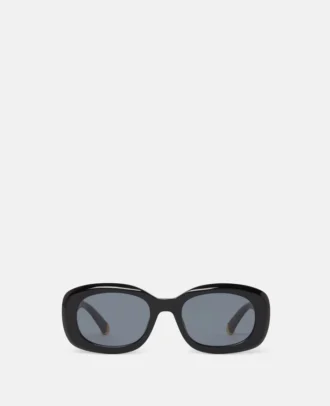 Lunettes de soleil ovales épaisses
