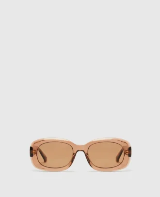 Lunettes de soleil ovales épaisses