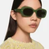 Lunettes de soleil ovales épaisses Lunettes de soleil ovales épaisses