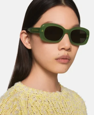 Lunettes de soleil ovales épaisses