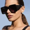 Lunettes de soleil oversize carrées dégradées Lunettes de soleil oversize carrées dégradées