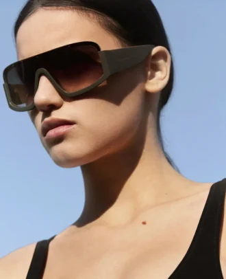 Lunettes de soleil épaisses à bords droits