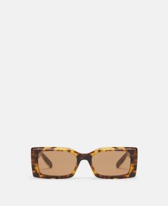 Lunettes de soleil rectangulaires gravées du logo
