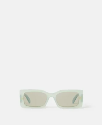 Lunettes de soleil rectangulaires gravées du logo