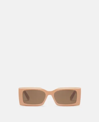 Lunettes de soleil rectangulaires gravées du logo