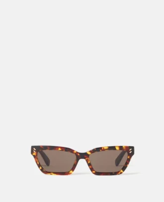 Lunettes de soleil rectangulaires œil-de-chat