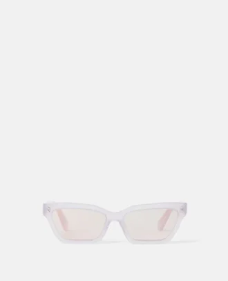 Lunettes de soleil rectangulaires œil-de-chat