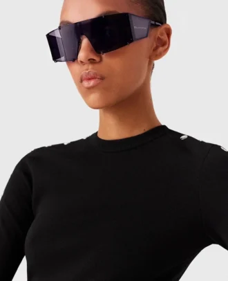 Lunettes de soleil rectangulaires translucides