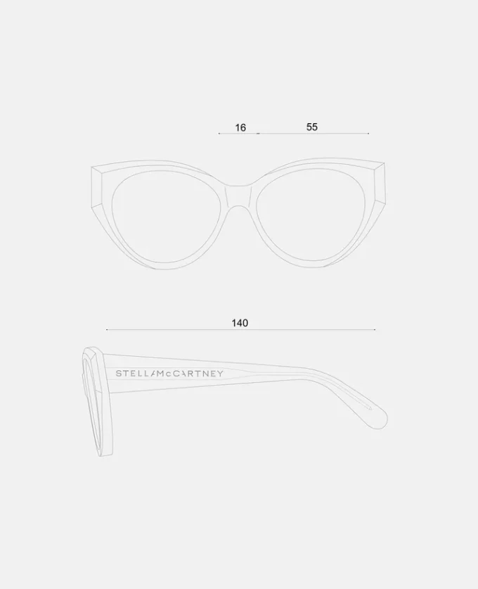 Lunettes de soleil rondes œil-de-chat