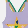 Maillot de bain à franges et imprimé graphique étoilé Maillot de bain à franges et imprimé graphique étoilé
