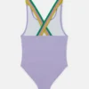 Maillot de bain à franges et imprimé graphique étoilé Maillot de bain à franges et imprimé graphique étoilé