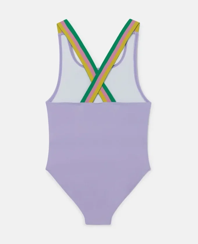 Maillot de bain à franges et imprimé graphique étoilé Maillot de bain à franges et imprimé graphique étoilé