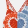 Maillot de bain graphique tie-dye à cœurs Maillot de bain graphique tie-dye à cœurs