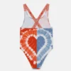 Maillot de bain graphique tie-dye à cœurs Maillot de bain graphique tie-dye à cœurs