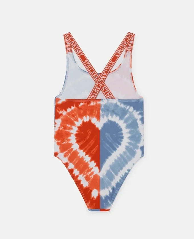 Maillot de bain graphique tie-dye à cœurs Maillot de bain graphique tie-dye à cœurs