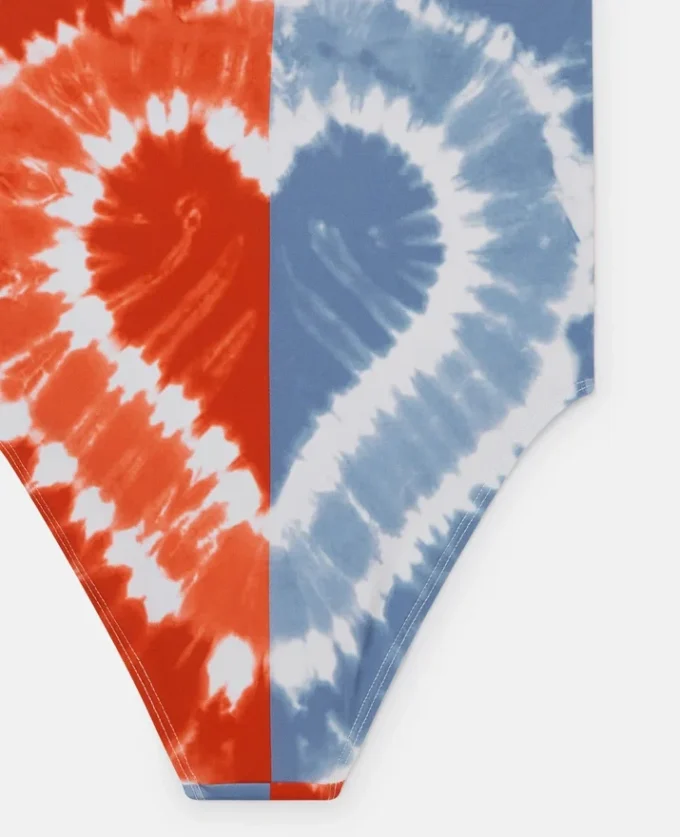 Maillot de bain graphique tie-dye à cœurs Maillot de bain graphique tie-dye à cœurs