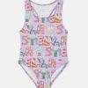 Maillot de bain imprimé lettrage