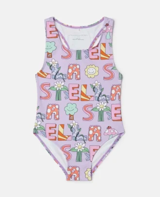 Maillot de bain imprimé lettrage