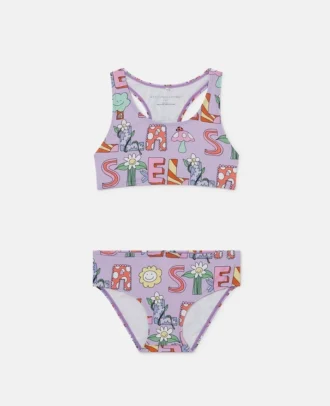 Maillot de bain imprimé lettrage