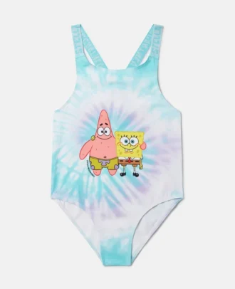 Maillot de bain tie-dye à motif Bob l&rsquo;éponge