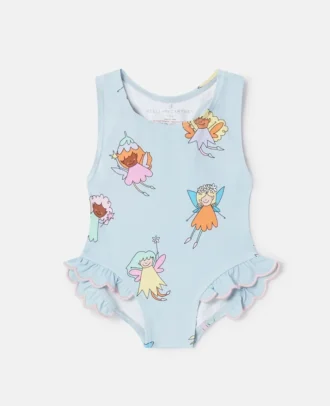 Maillot de bain à volants imprimé fées