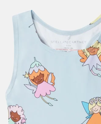 Maillot de bain à volants imprimé fées