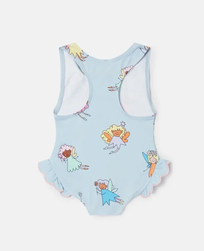 Maillot de bain à volants imprimé fées Maillot de bain à volants imprimé fées