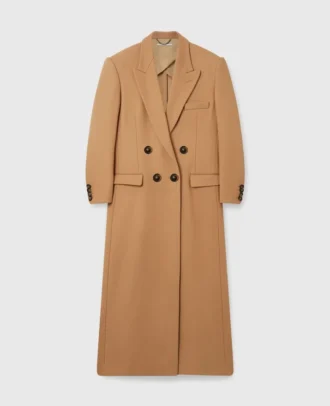 Manteau long à double boutonnage