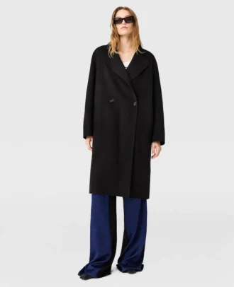 Manteau long à double boutonnage