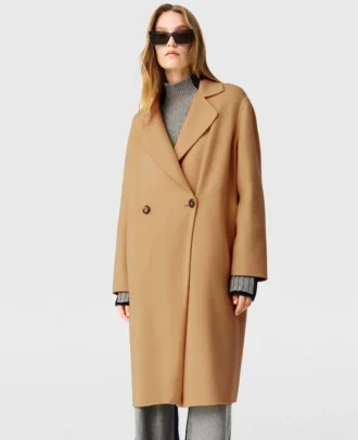 Manteau long à double boutonnage