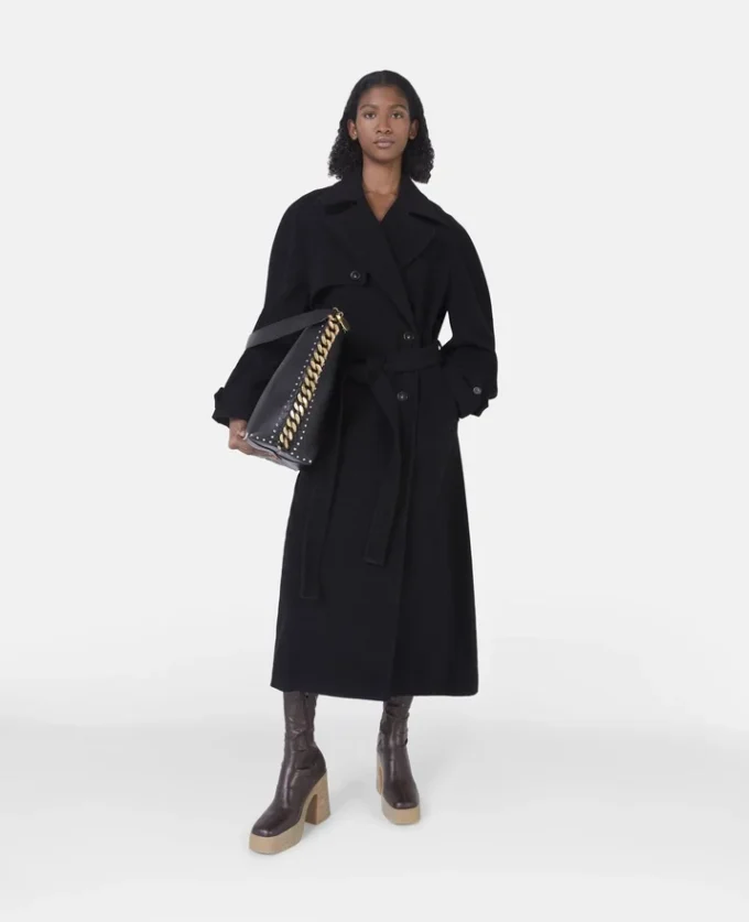 Manteau long à manches banane et ceinture Manteau long à manches banane et ceinture