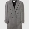 Mini-robe blazer à double boutonnage et fines rayures Mini-robe blazer à double boutonnage et fines rayures
