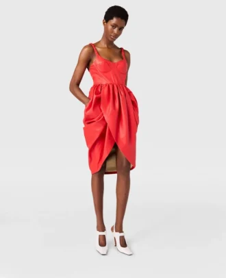 Mini-robe bustier froncée et enveloppante