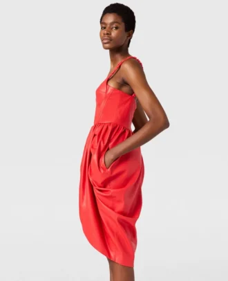 Mini-robe bustier froncée et enveloppante