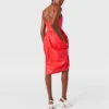 Mini-robe bustier froncée et enveloppante Mini-robe bustier froncée et enveloppante