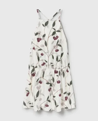 Mini-robe sans manches à imprimé cerises