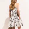 Mini-robe sans manches à imprimé cerises